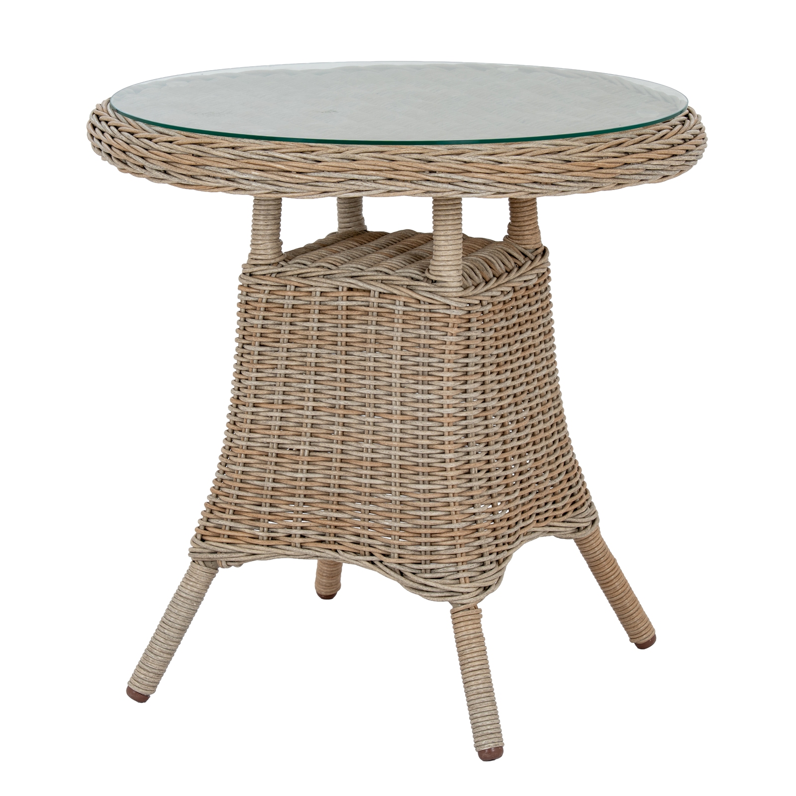 Amalfi Collection Outdoor Bistro Table With Wood Top - Image 3