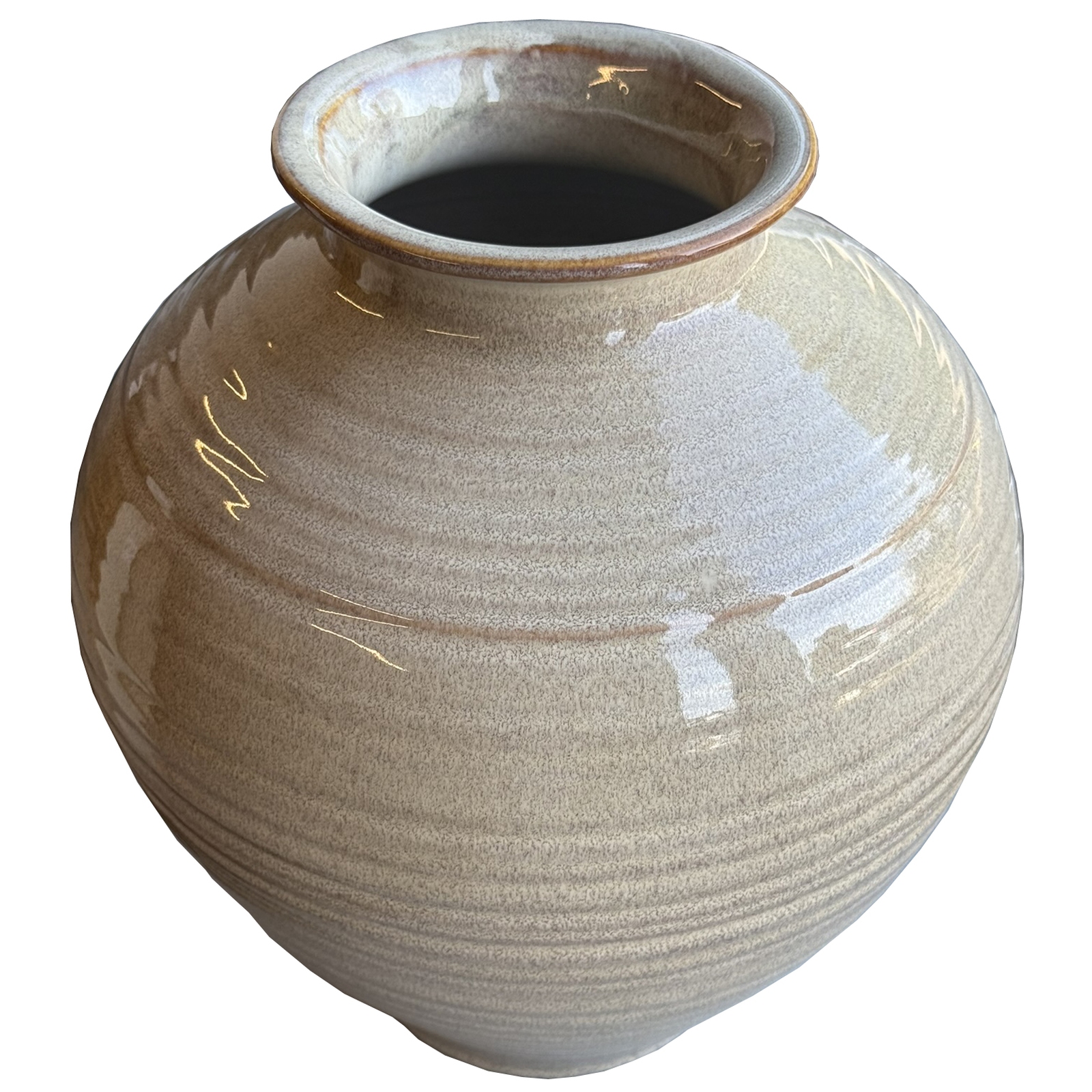 Sabbia Collection Brindled Bowl Vase - Image 1