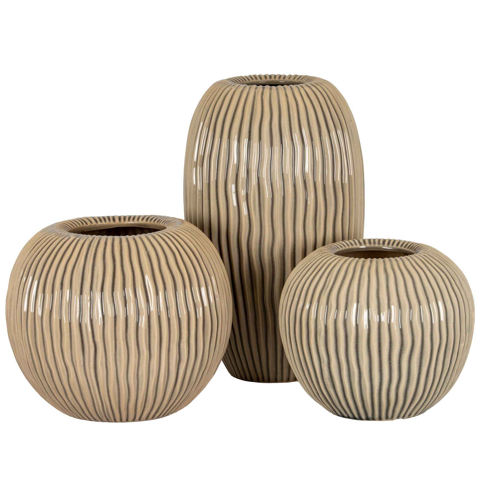 Pallida Collection Small Striped Vase - Image 4