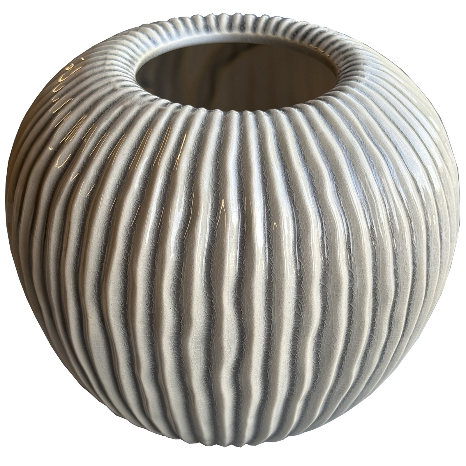 Pallida Collection Small Striped Vase - Image 1