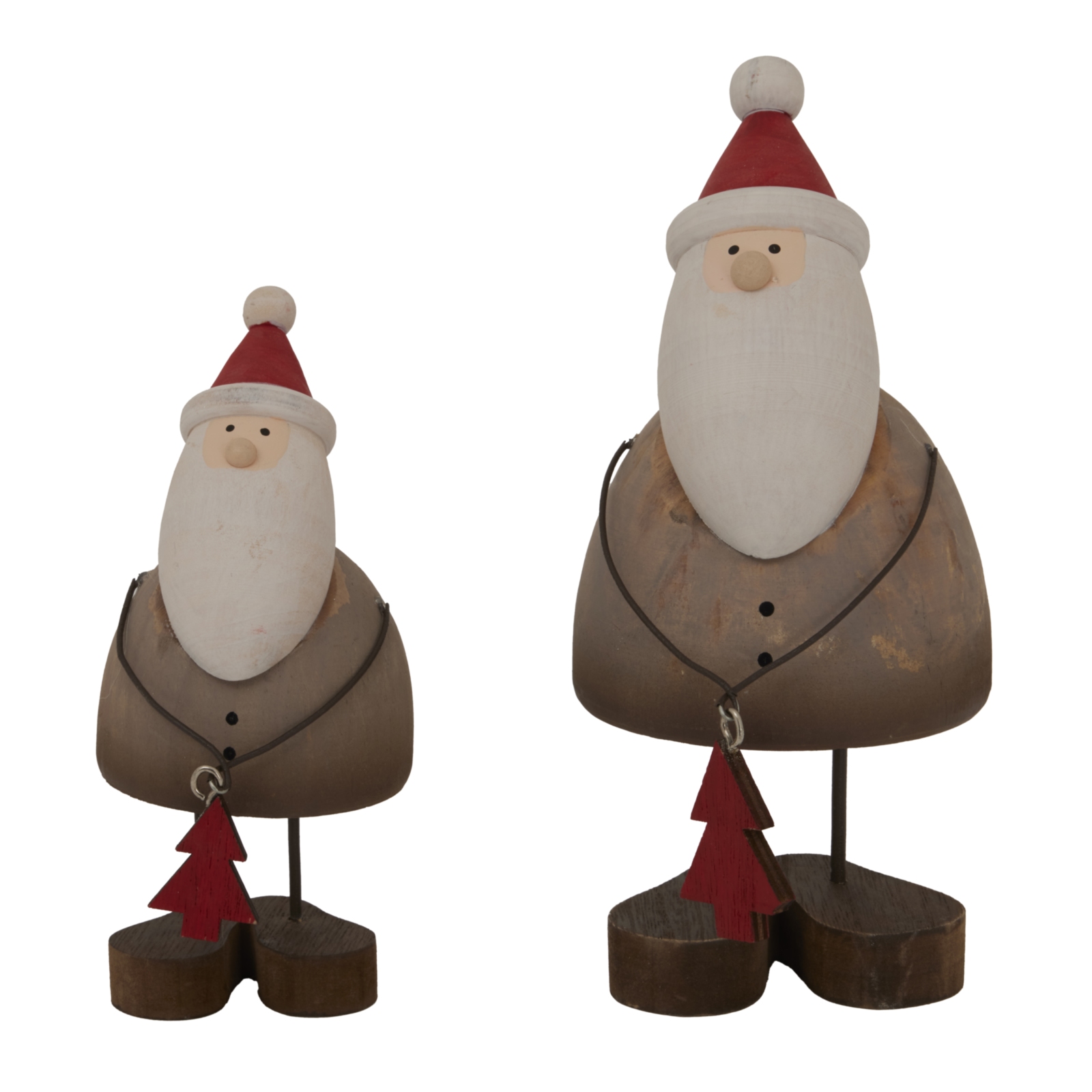 Large Rustic Santa With Tree Decoration - Image 3