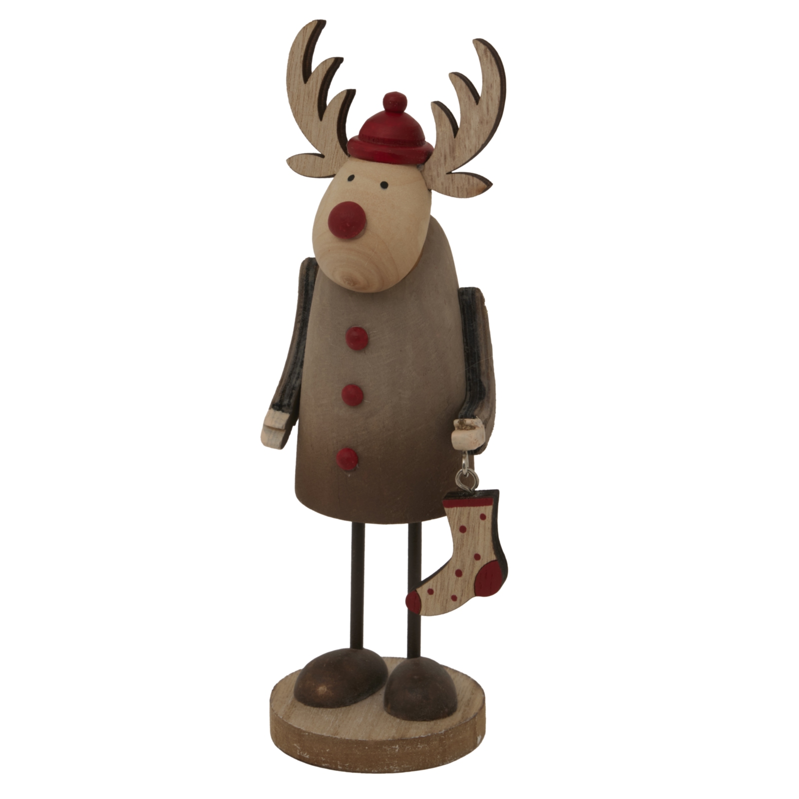 Rustic Rudolf With Stocking Decoration - Image 2