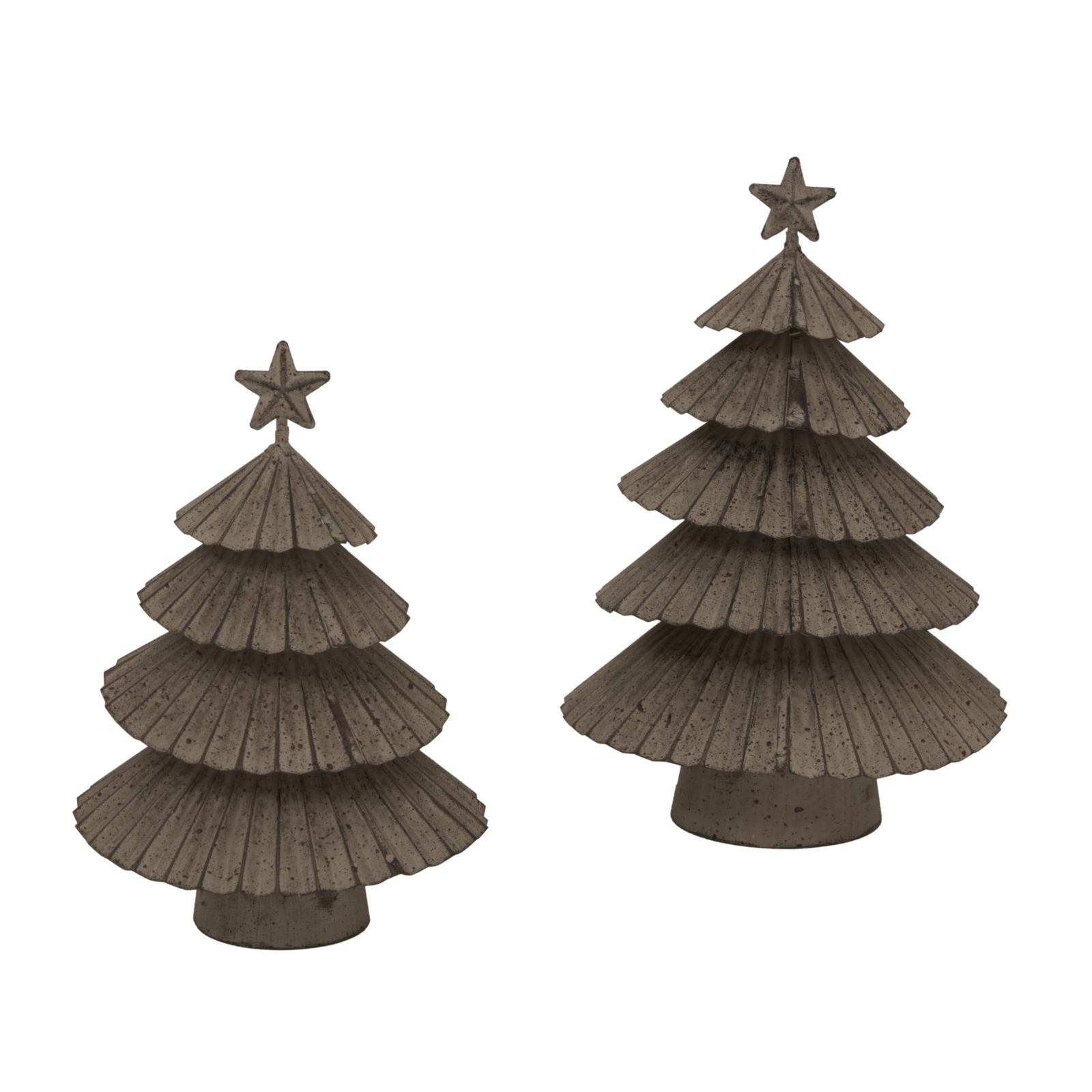 Large Rustic Metal Layered Tree With Star - Image 3