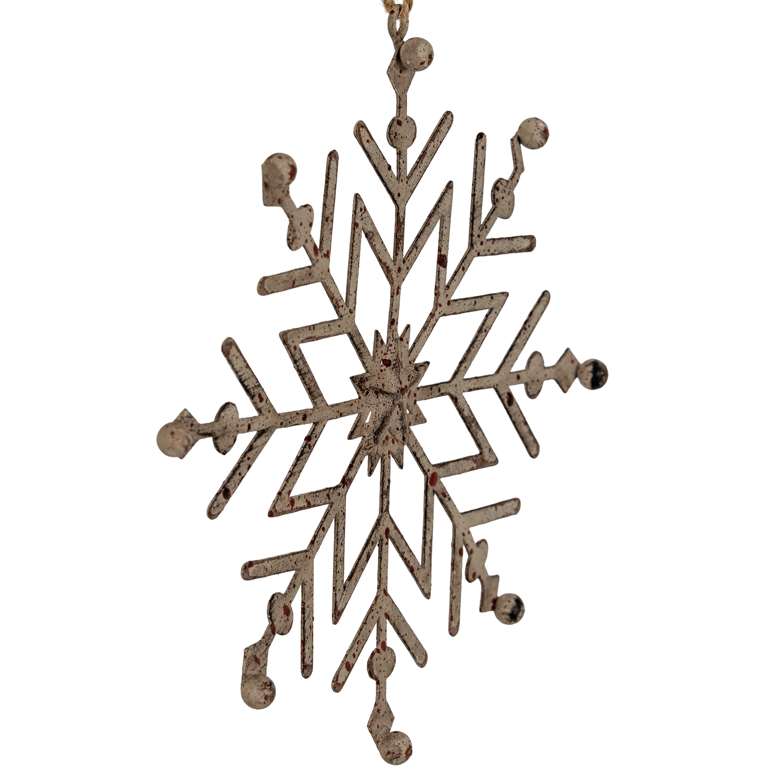 Rustic Hanging Ice Snowflake Decoration - Image 3