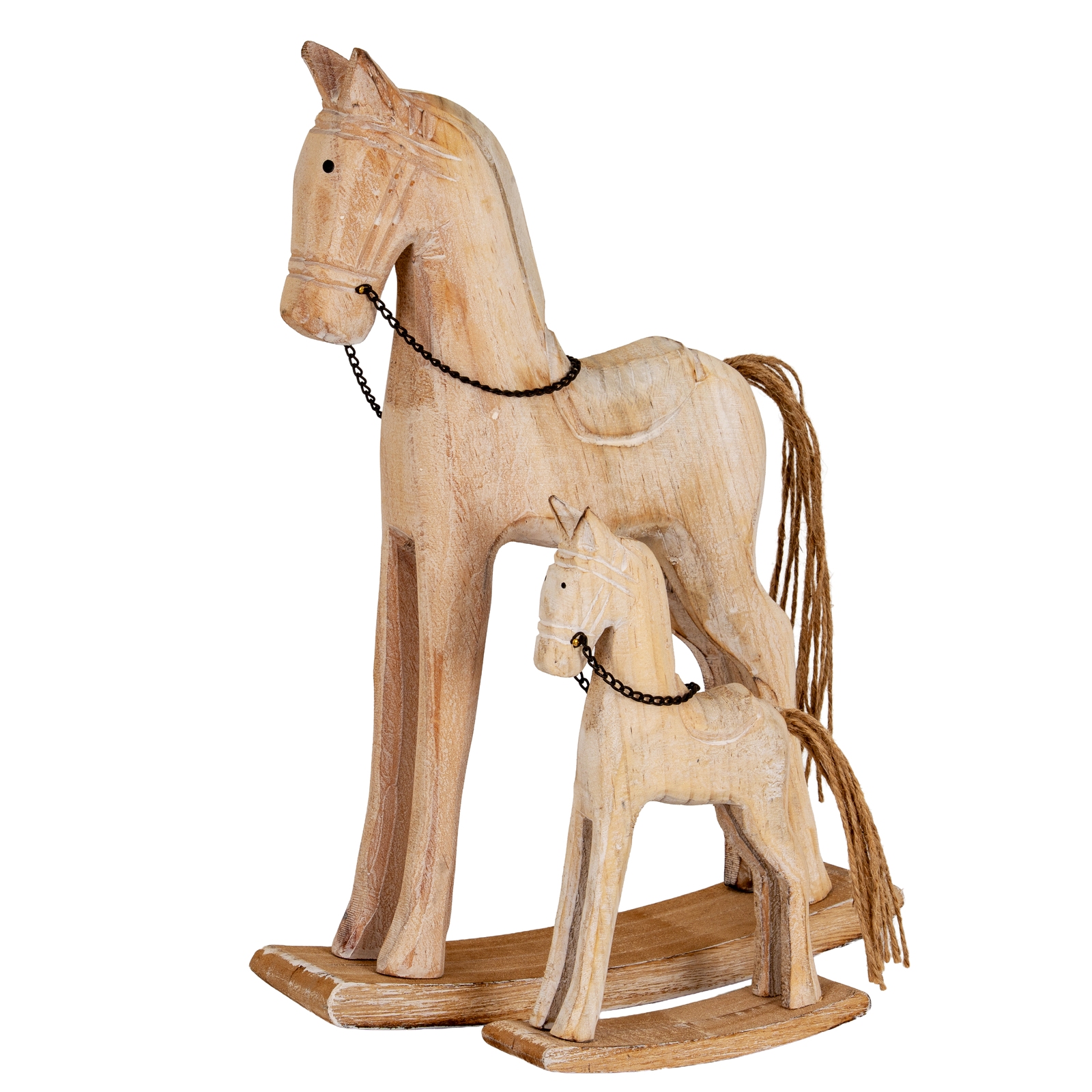 Large Natural Rustic Rocking Horse - Image 4