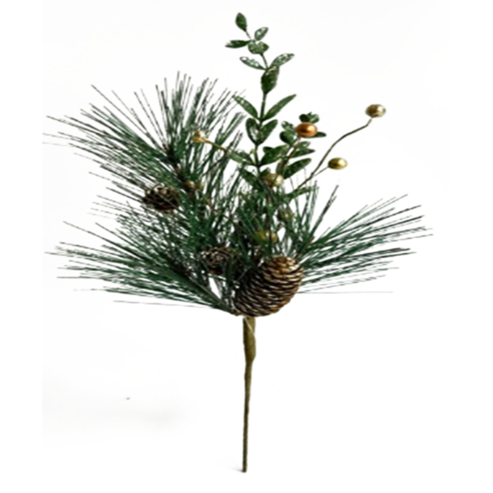 Christmas Soft Gold Spray With Pinecones - Image 1