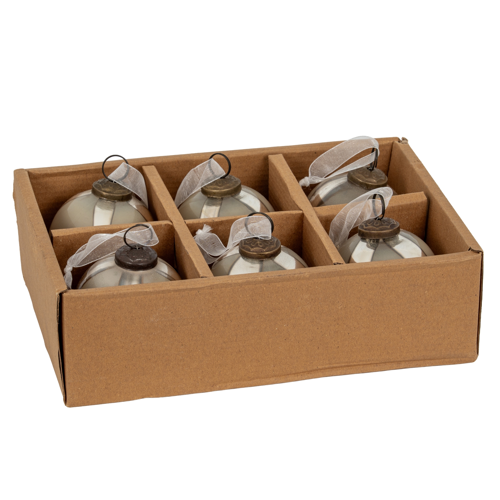 Silver Ombre Set Of 6 Baubles - Image 3