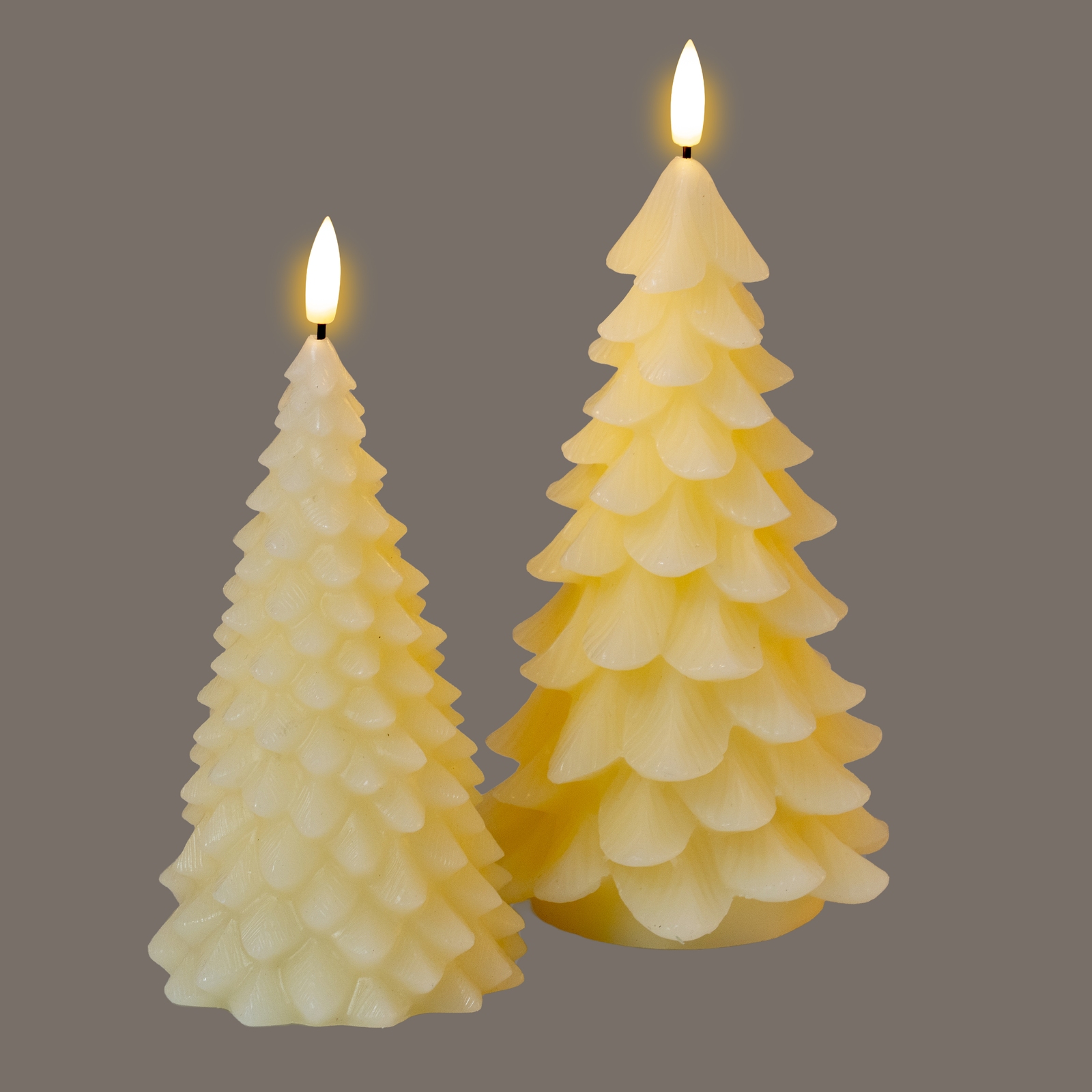 Luxe Collection Natural Glow Cream Tree LED Wax Candle - Image 4