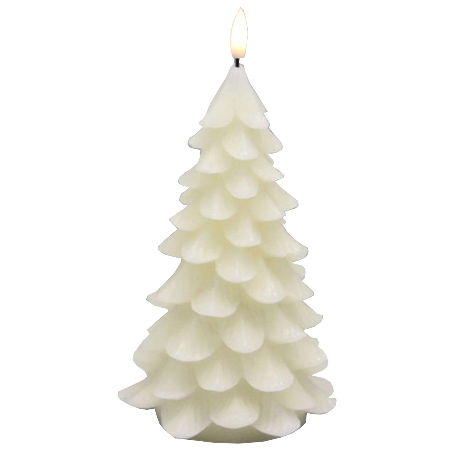 Luxe Collection Natural Glow Cream Large Tree LED Wax Candle - Image 1