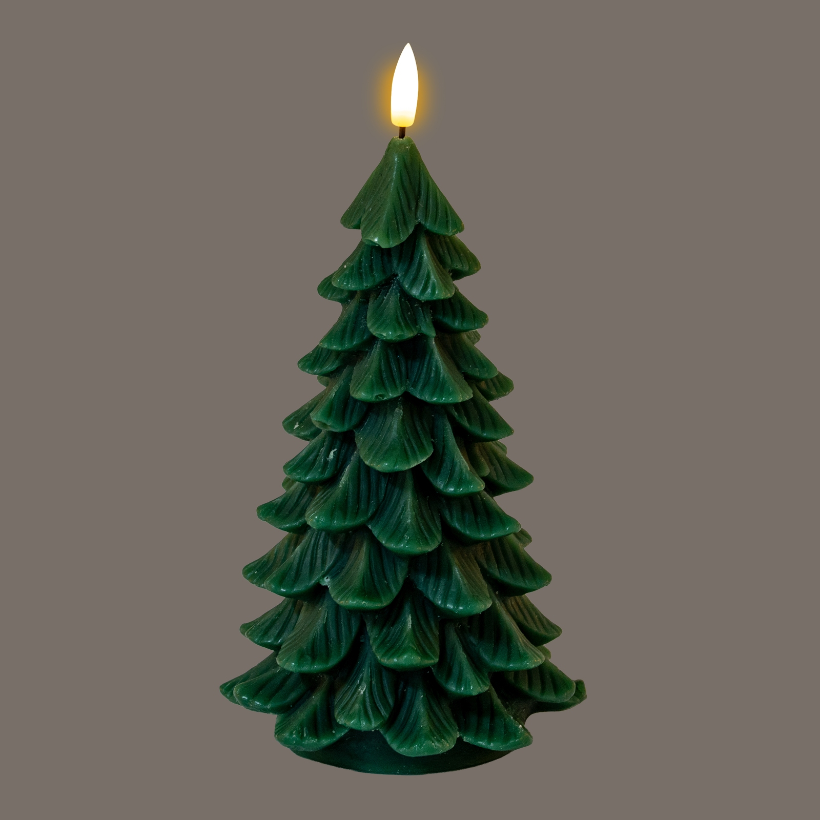 Luxe Collection Natural Glow Green Large Tree LED Wax Candle - Image 2