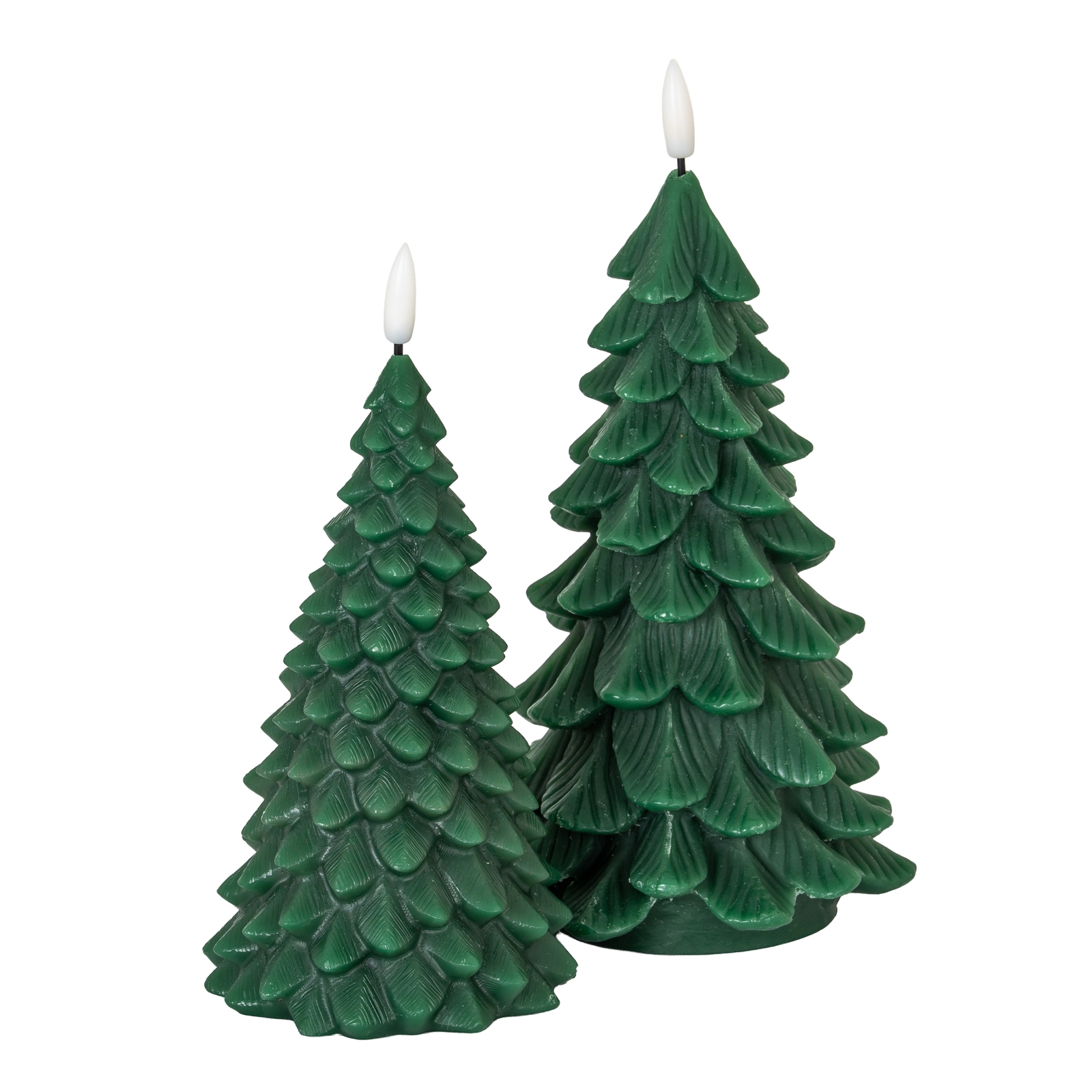 Luxe Collection Natural Glow Green Large Tree LED Wax Candle - Image 3