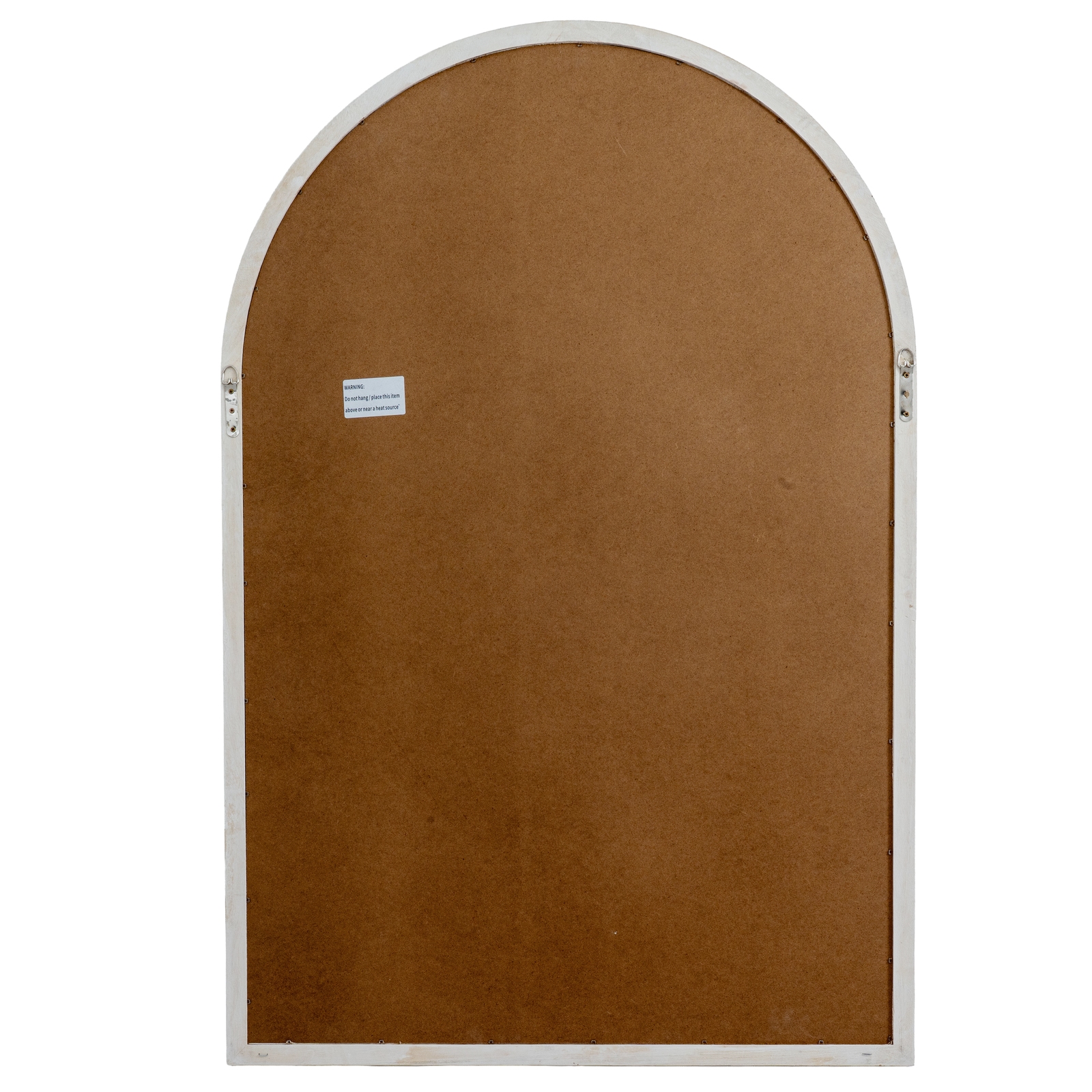 Washed Wood Arched Window Mirror - Image 5