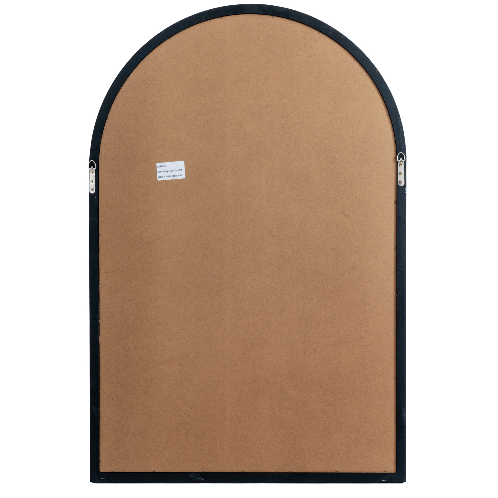 Black Wood Arched Window Mirror - Image 5