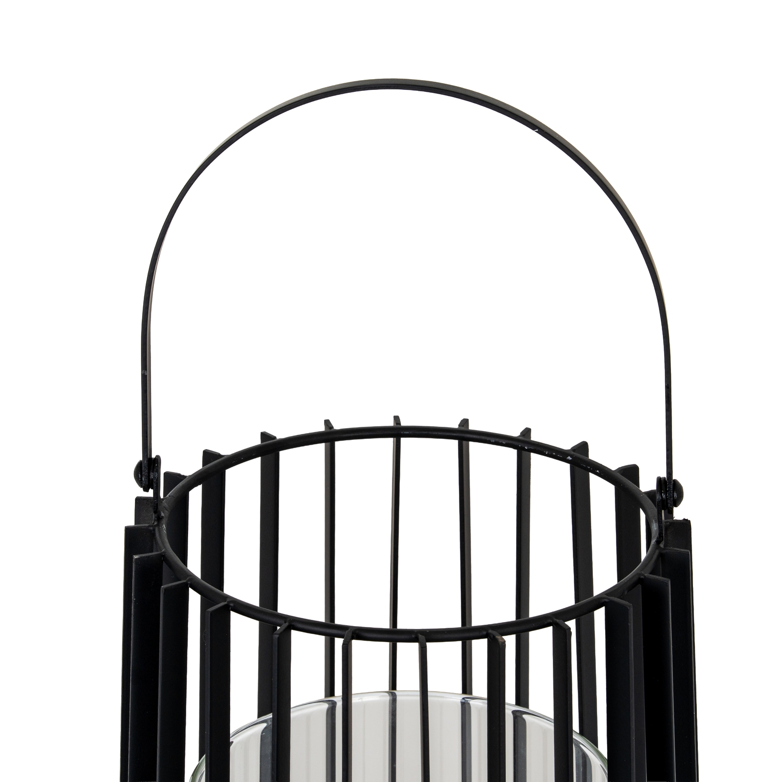 Lynk Large Lantern With Handle And Glass Candle Holder - Image 3
