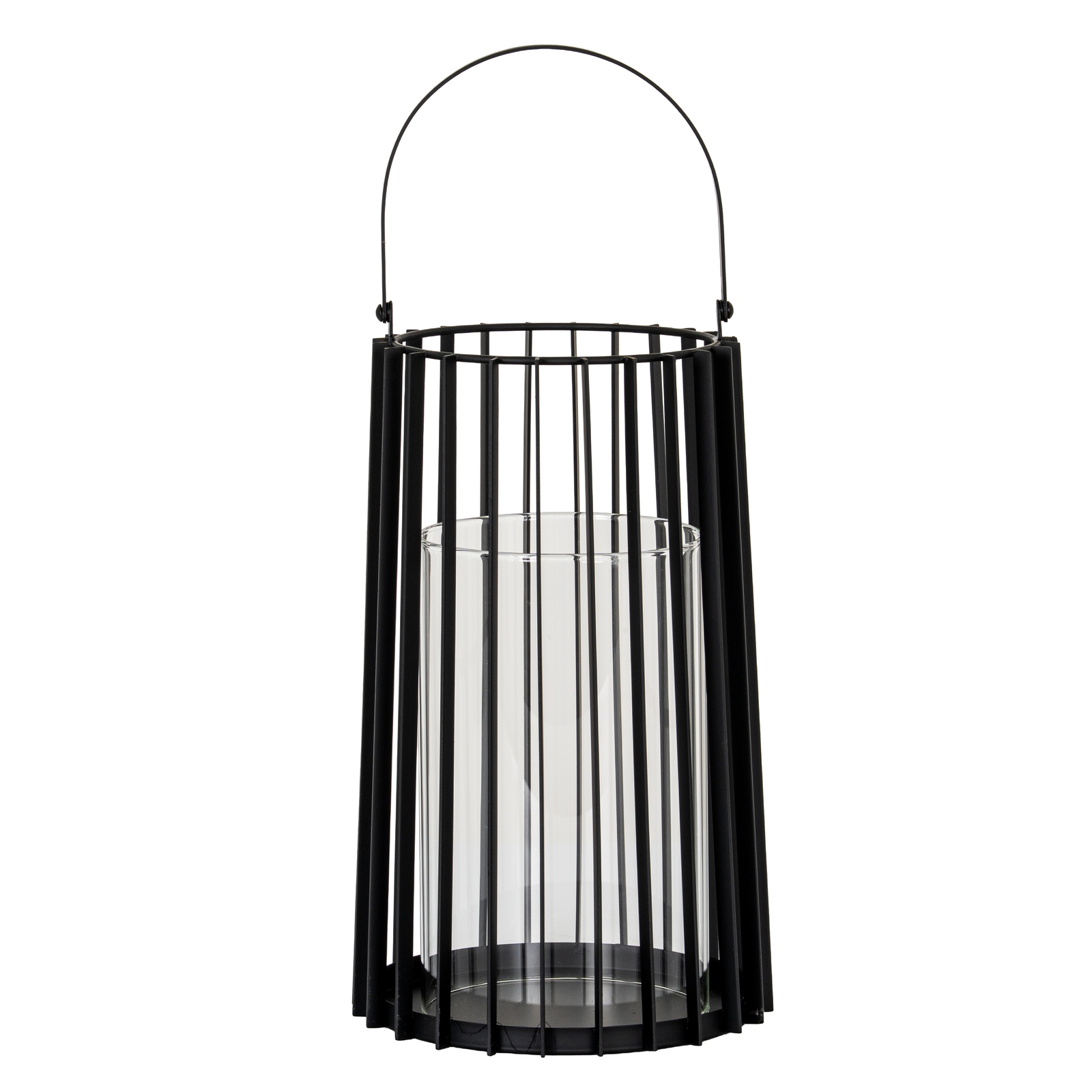 Lynk Large Lantern With Handle And Glass Candle Holder - Image 1