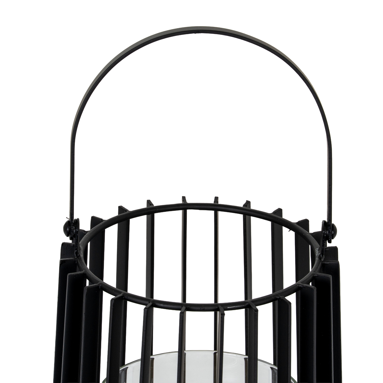 Lynk Medium Lantern With Handle And Glass Candle Holder - Image 3