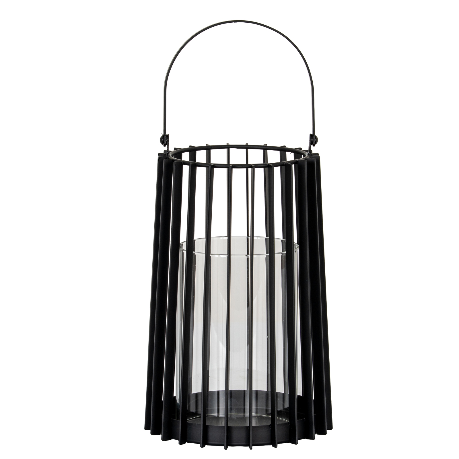 Lynk Medium Lantern With Handle And Glass Candle Holder - Image 1