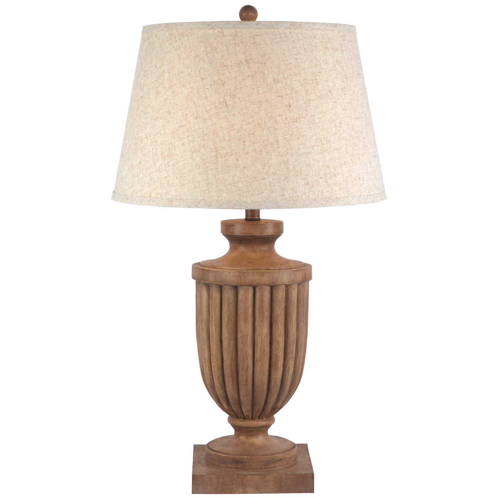 Tassora Table Lamp With Edged Linen Shade - Image 1