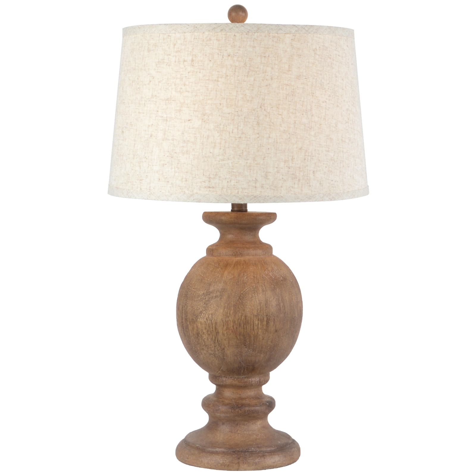 Clarion Table Lamp With Edged Linen Shade - Image 1