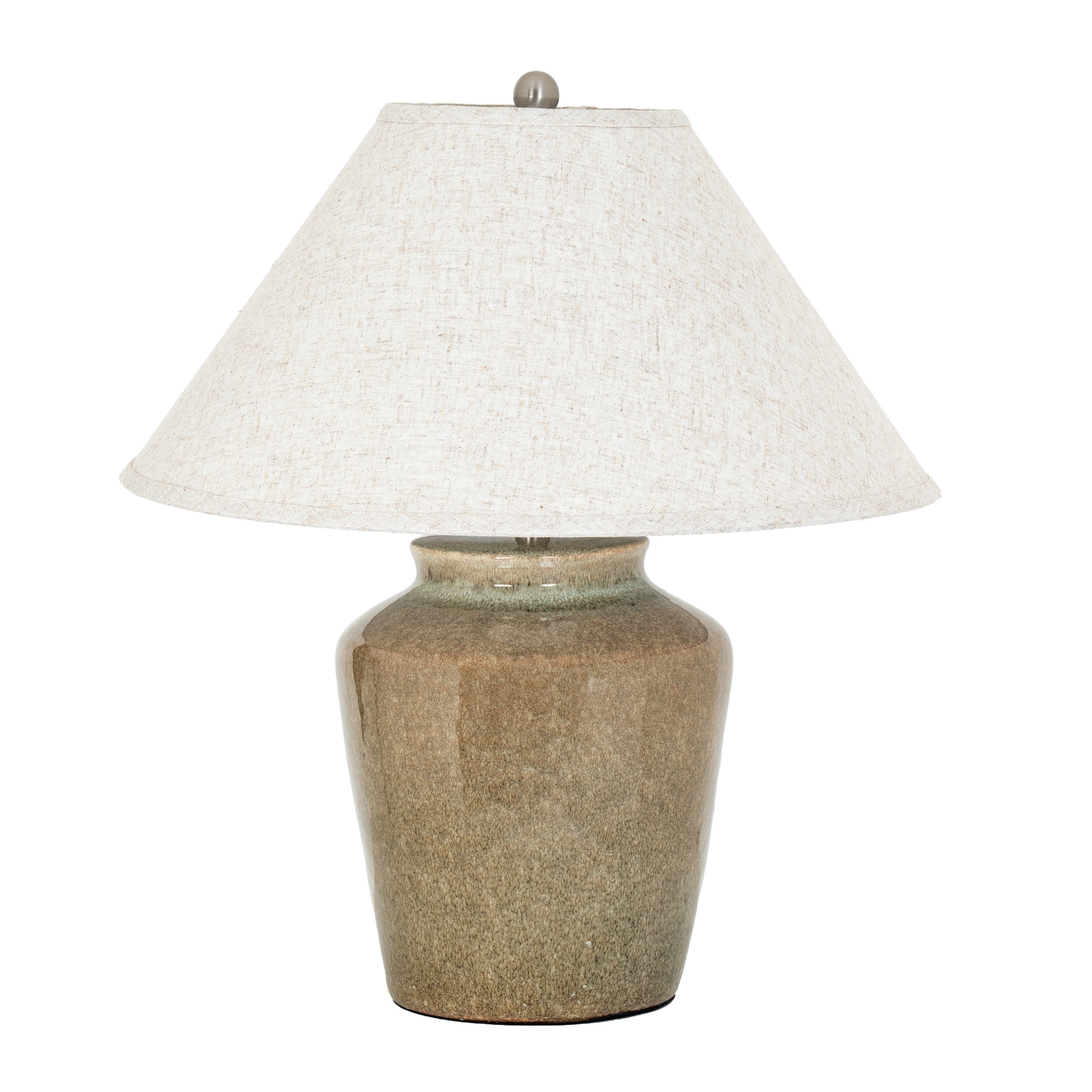 Mottura Ceramic Table Lamp With Edged Linen Shade - Image 2