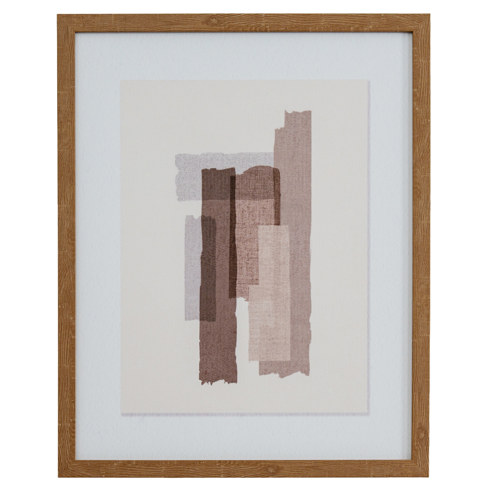 Terran Art Mounted In Wooden Frame - Image 1