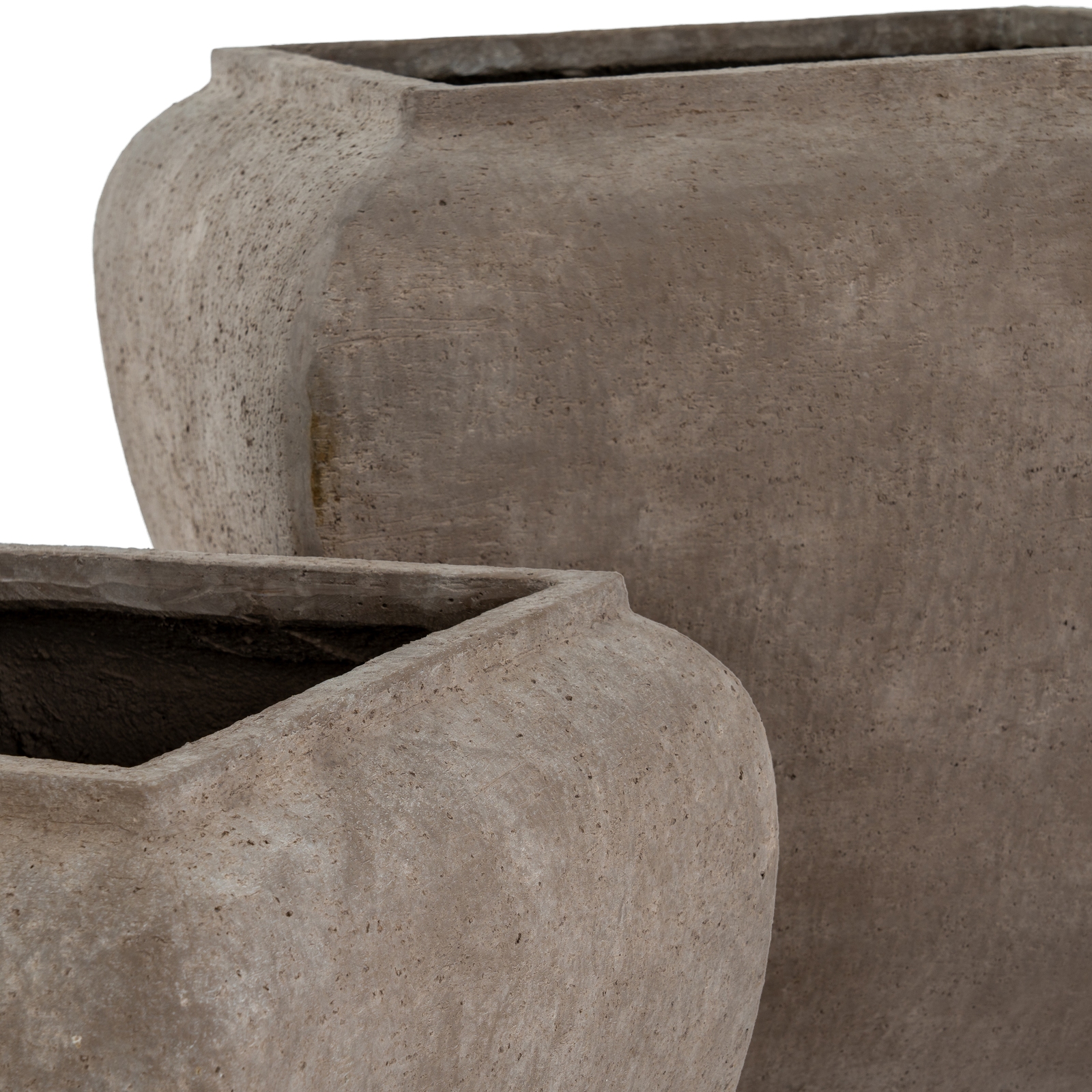 Umber Square Drum Set Of 2 Planters - Image 2