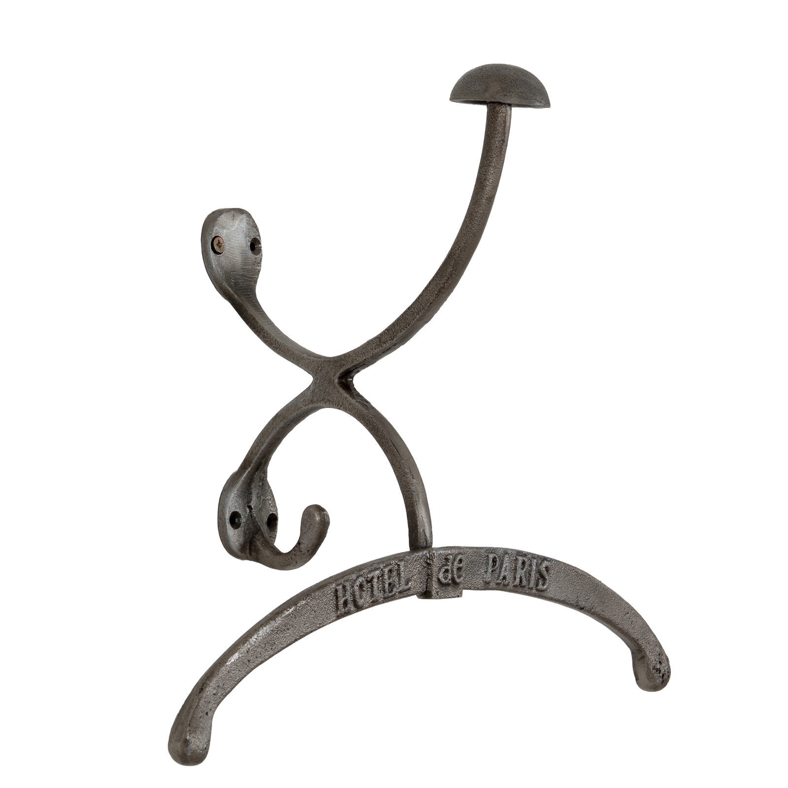 Antiqued Silver Coat Hanger With Hook - Image 3