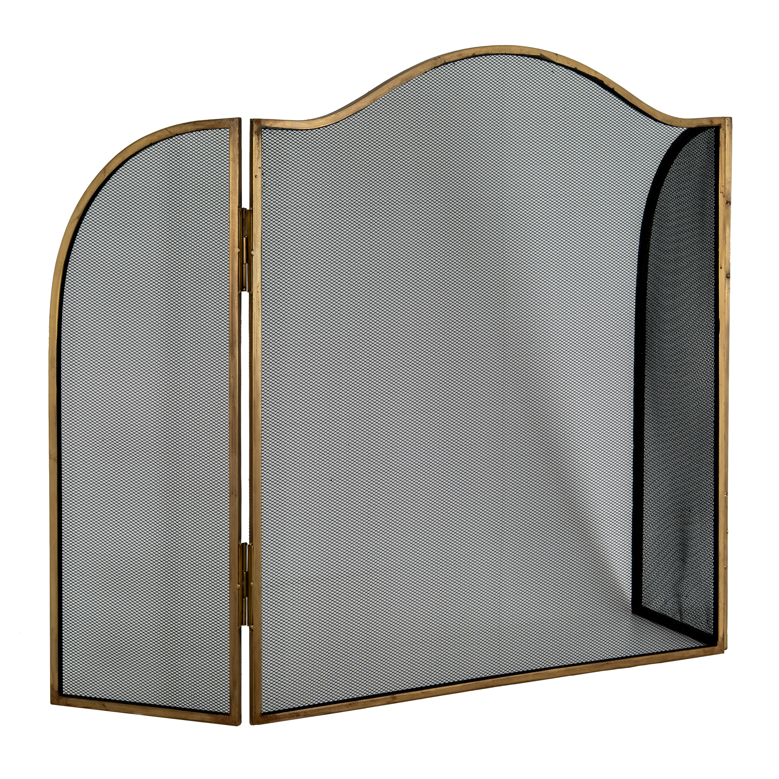 Antiqued Brass Large  Fire Screen - Image 4