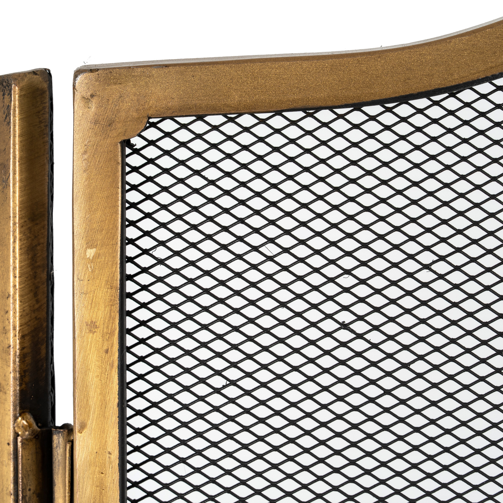 Antiqued Brass Fire Screen - Image 4