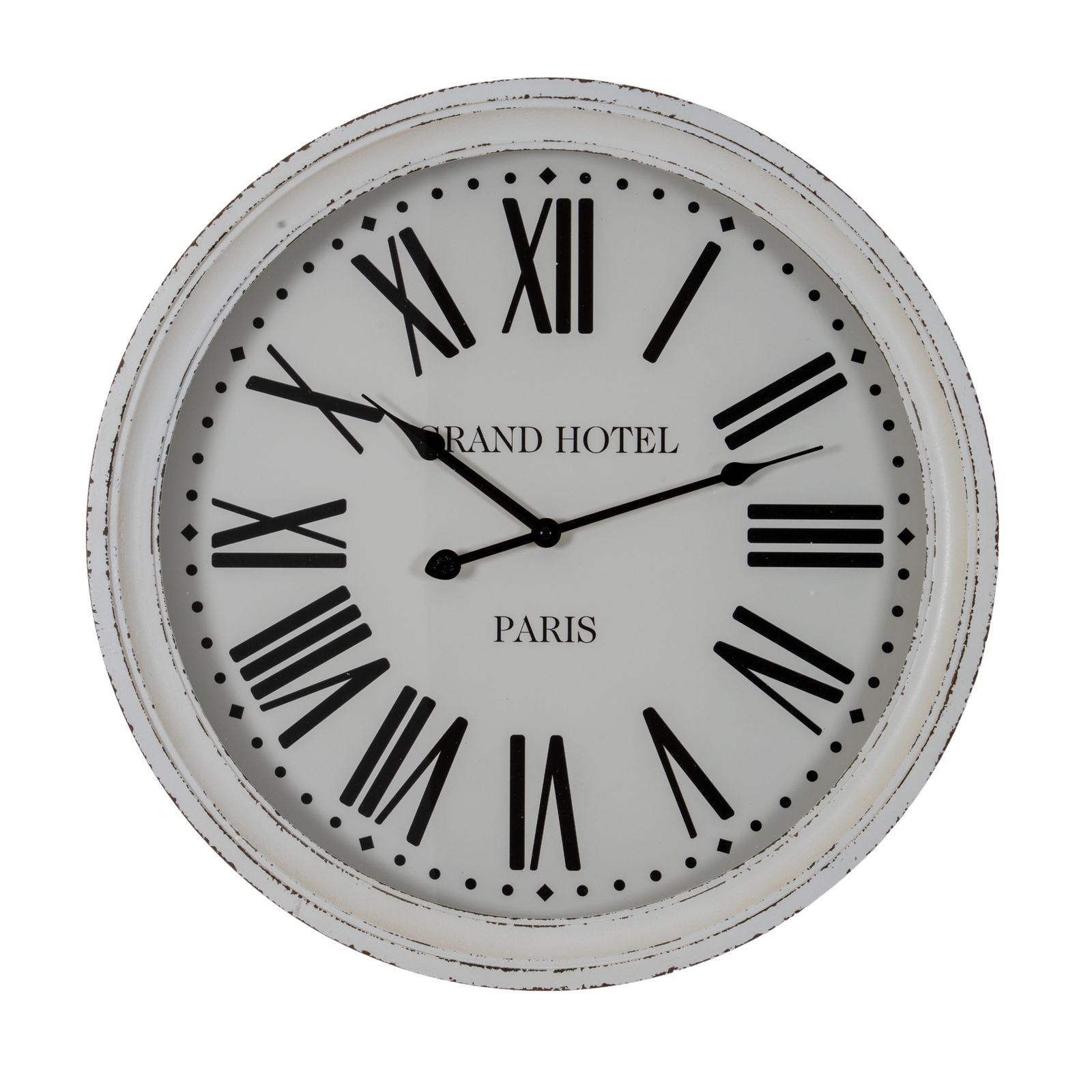 Hotel Paris White Clock With Glass - Image 1