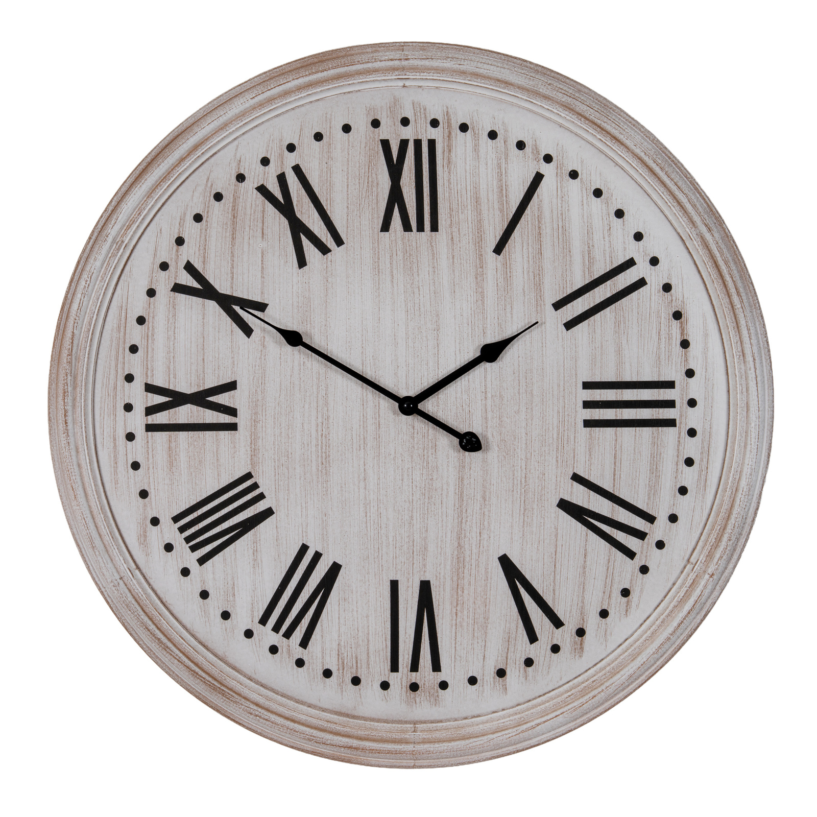 White Wash Clock With Black Numerals - Image 2