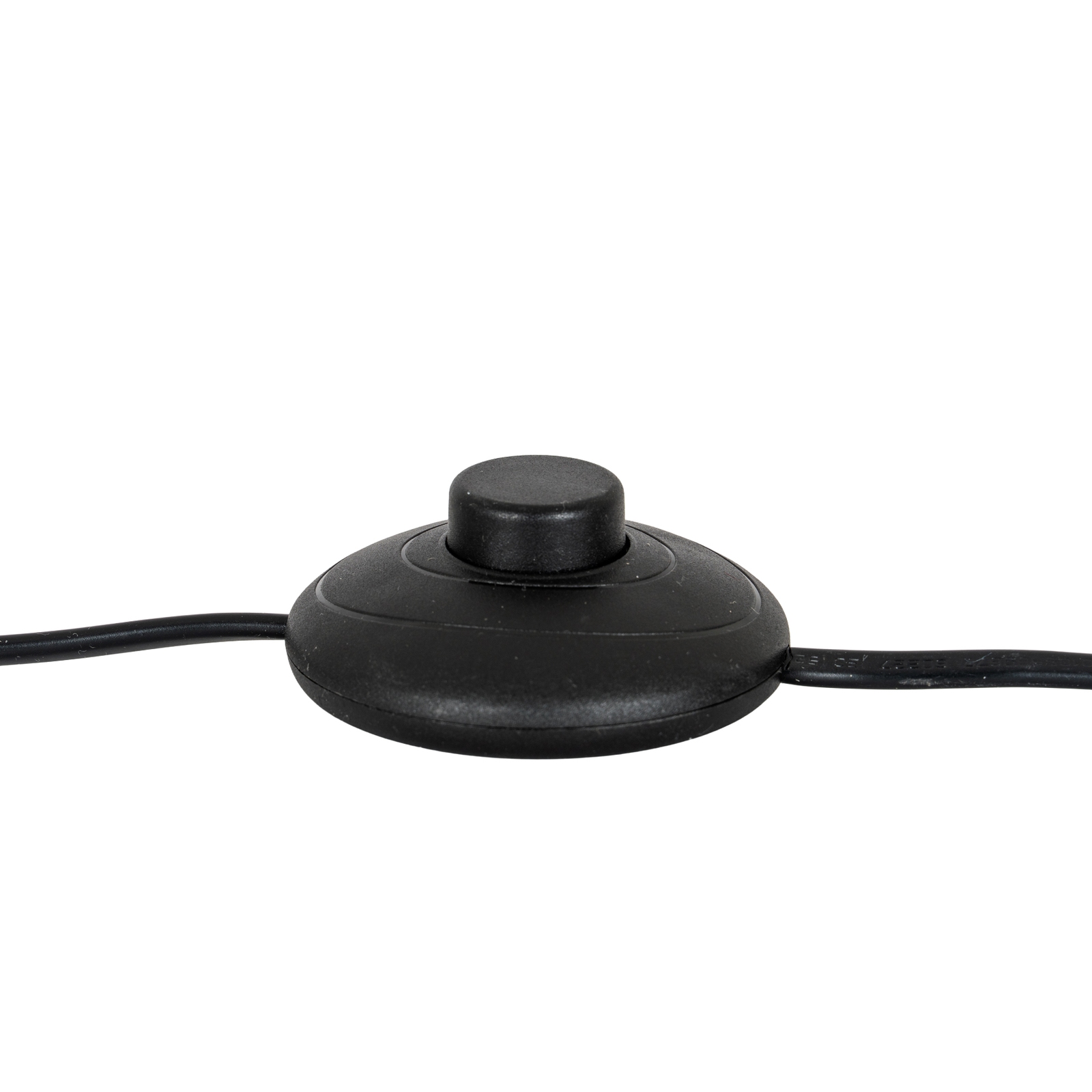 Black Cannon Floor Lamp With Hessian Shade - Image 6