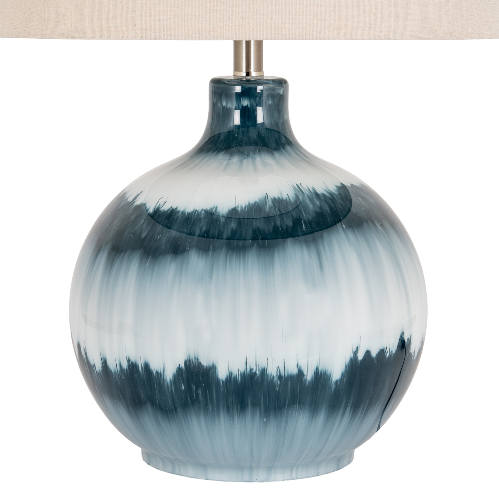 Ocean Shadows Table Lamp With Linen Shade - Image 4