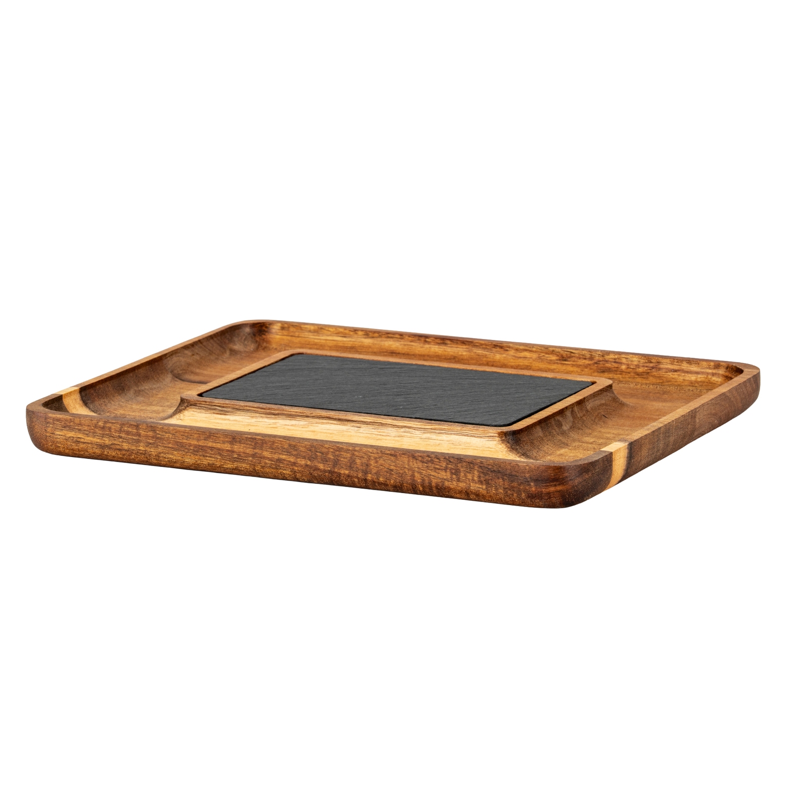 Acacia Serving Tray with Slate - Image 3