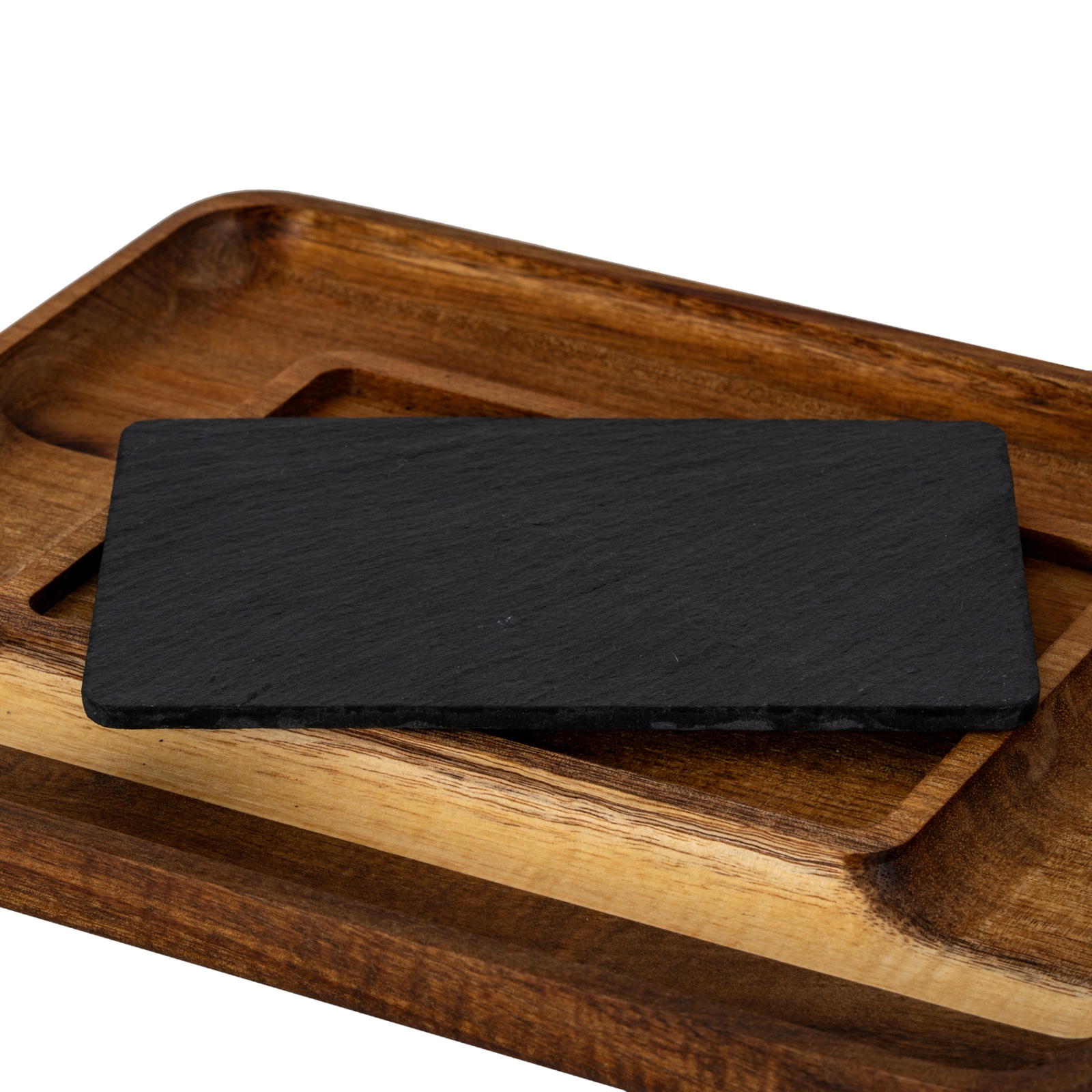 Acacia Serving Tray with Slate - Image 5