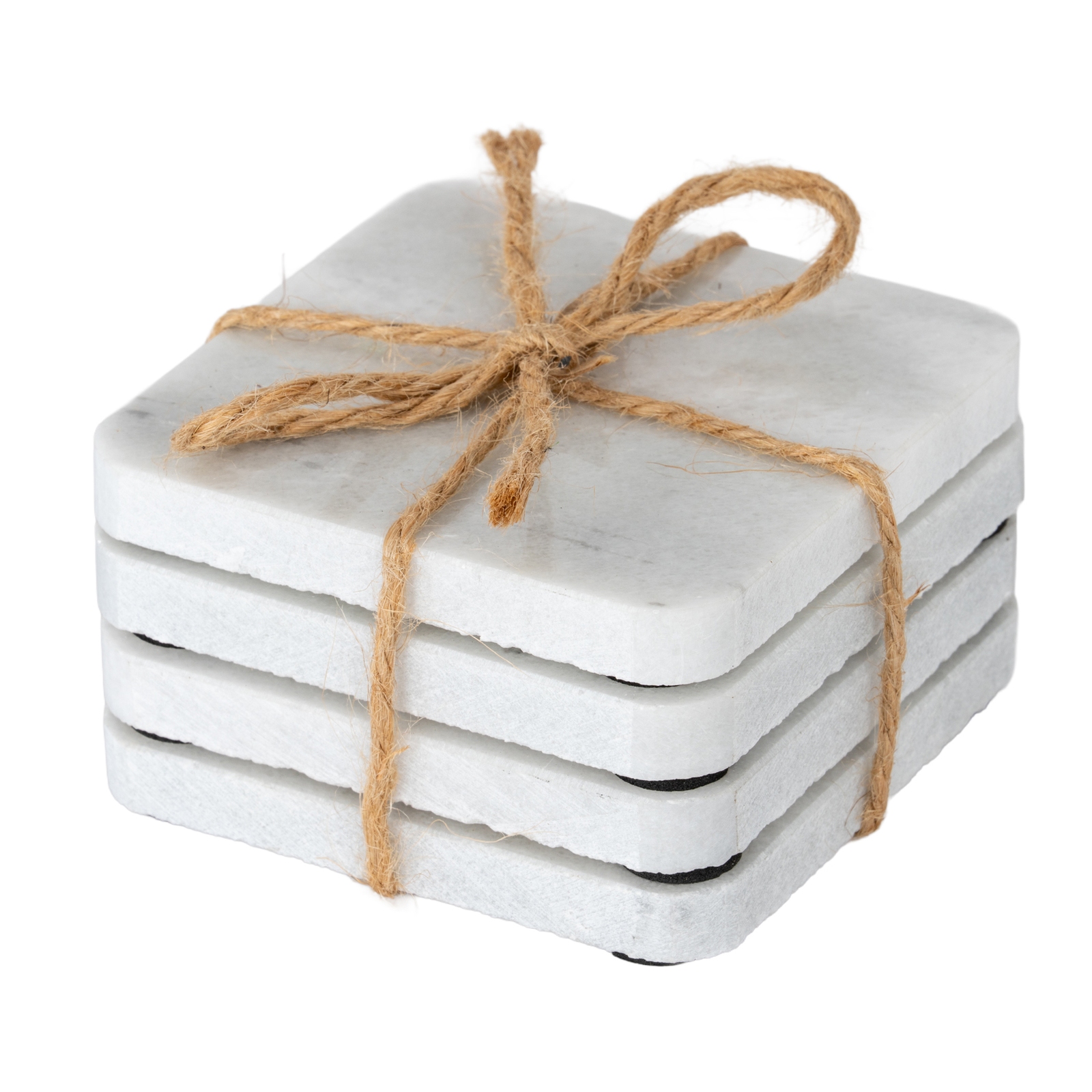 Set of Four Square Marble Coasters - Image 1