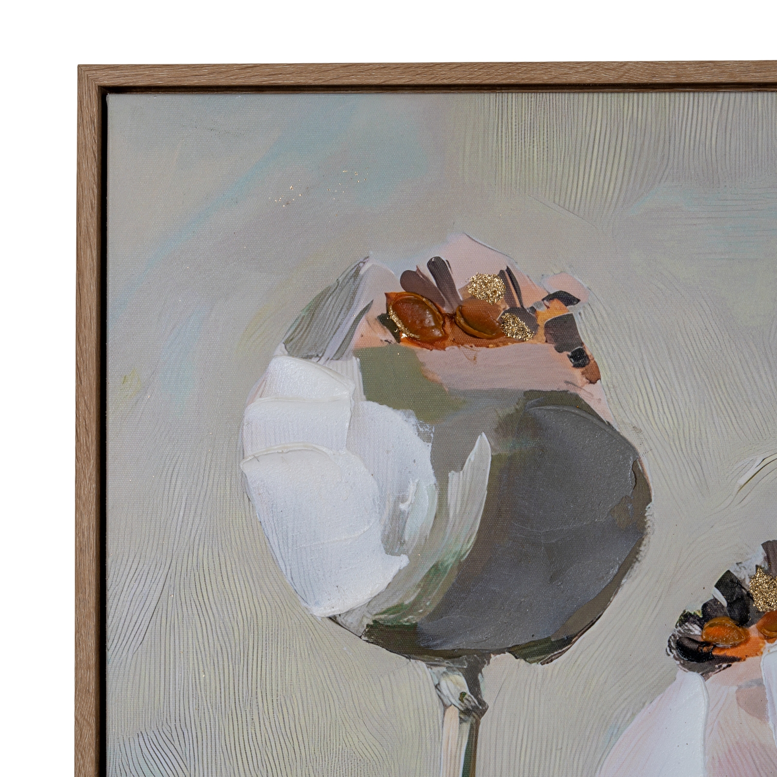 Poppy Heads Hand Painted Canvas in Frame - Image 2