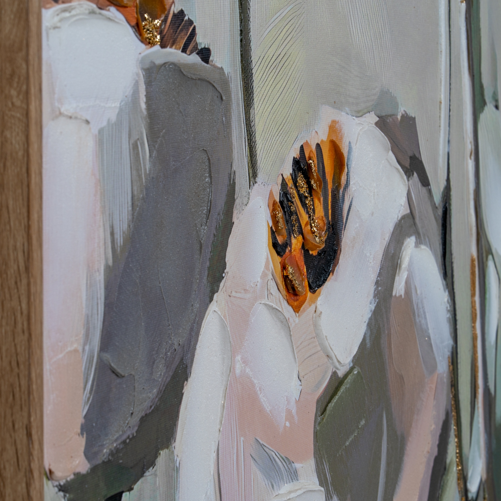 Poppy Heads Hand Painted Canvas in Frame - Image 3