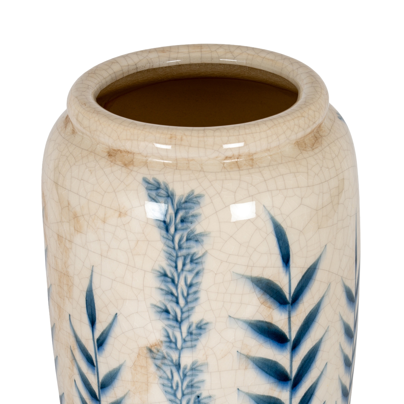 Large Blue Flora Tall Olpe Vase - Image 2