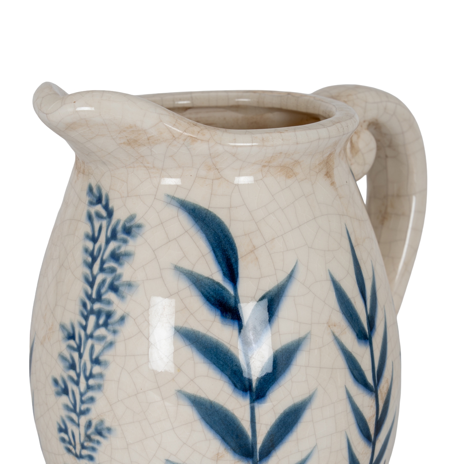 Small Blue Flora Olpe Jug Vase - Image 2