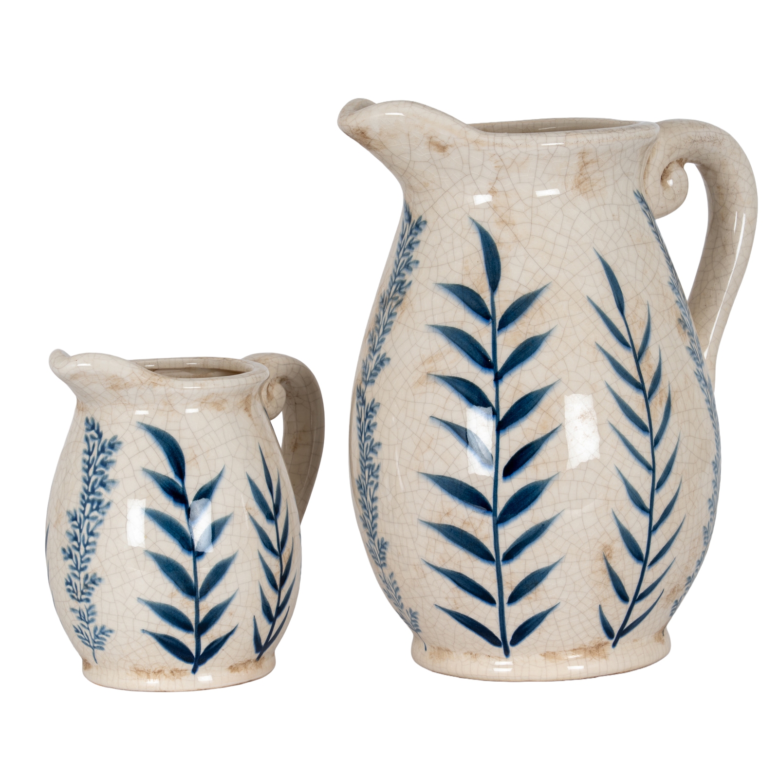 Small Blue Flora Olpe Jug Vase - Image 4