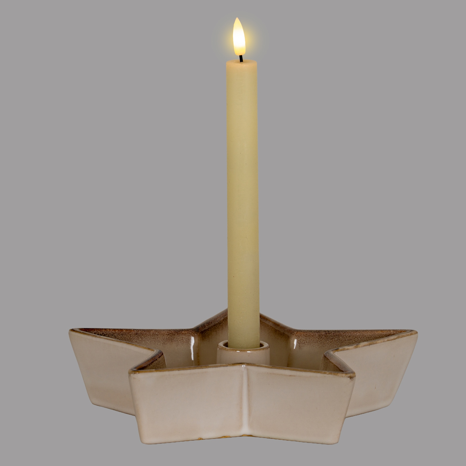 Large Solace Cement Star Candle Holder - Image 2