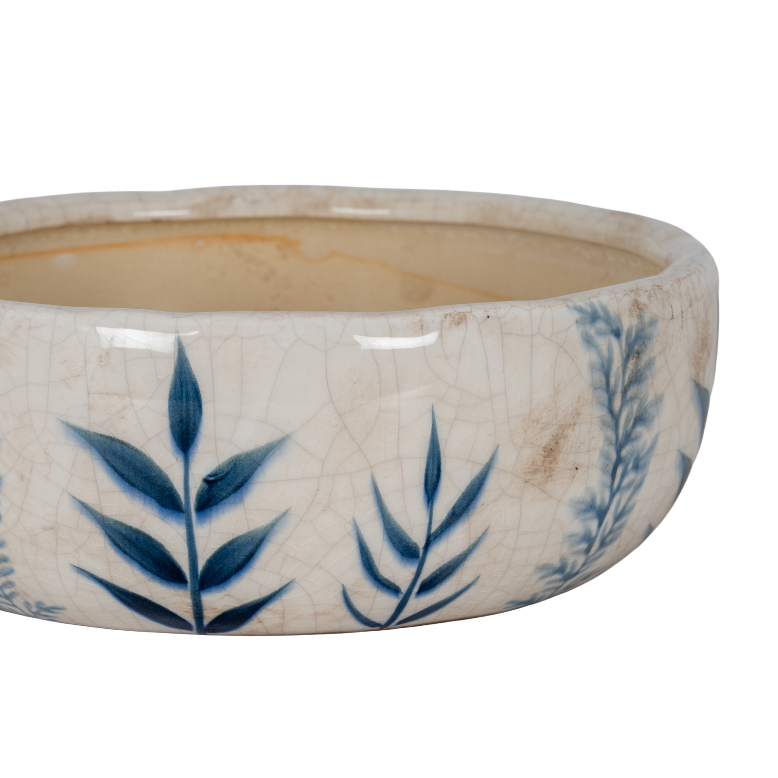 Small Blue Flora Bowl Pot - Image 2