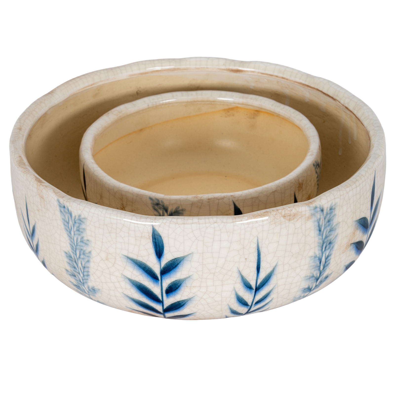 Small Blue Flora Bowl Pot - Image 4