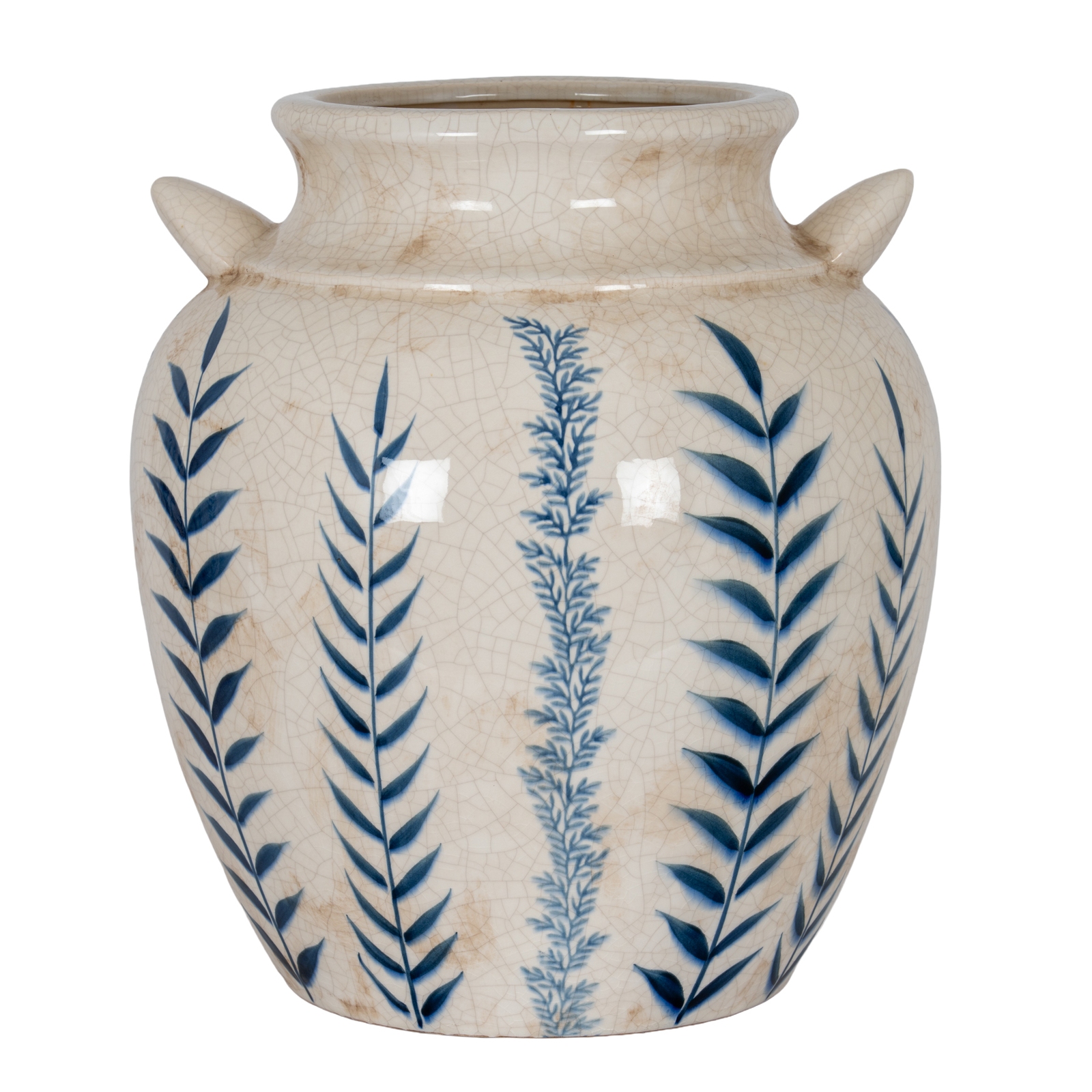 Blue Flora Amphora Vase - Image 2