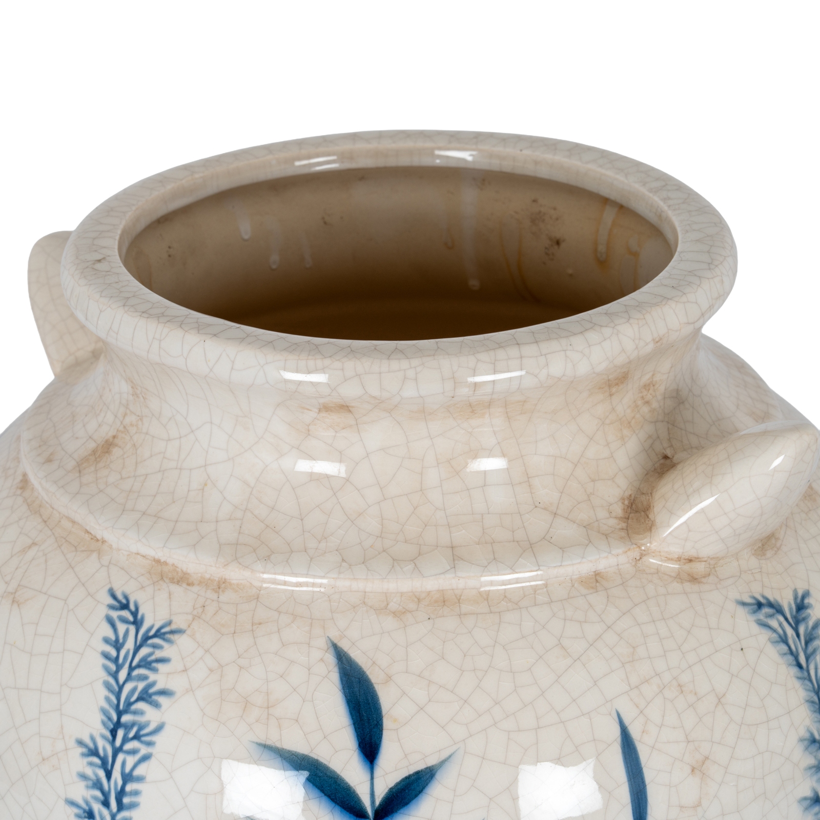 Blue Flora Amphora Vase - Image 3