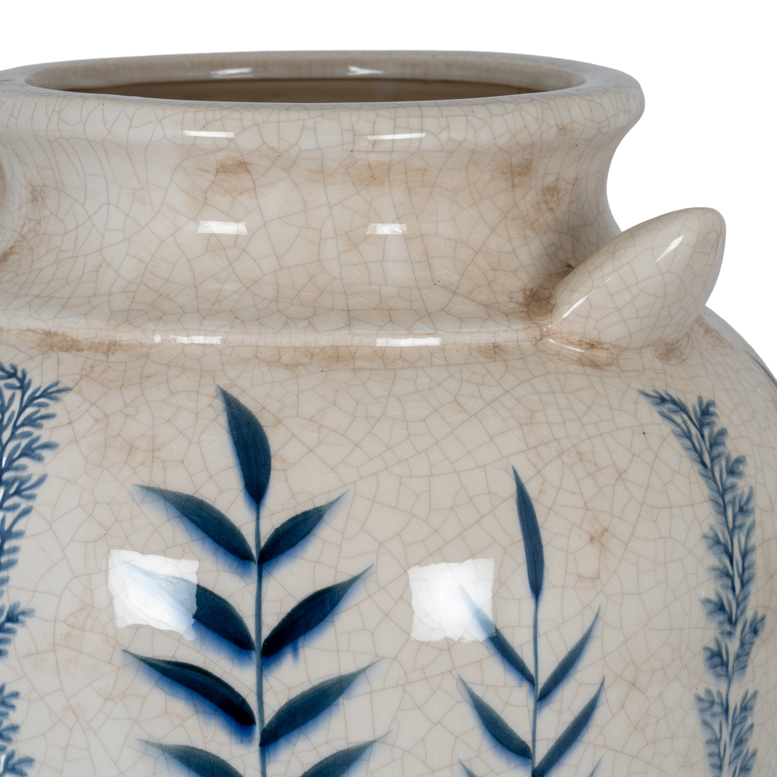 Blue Flora Amphora Vase - Image 4