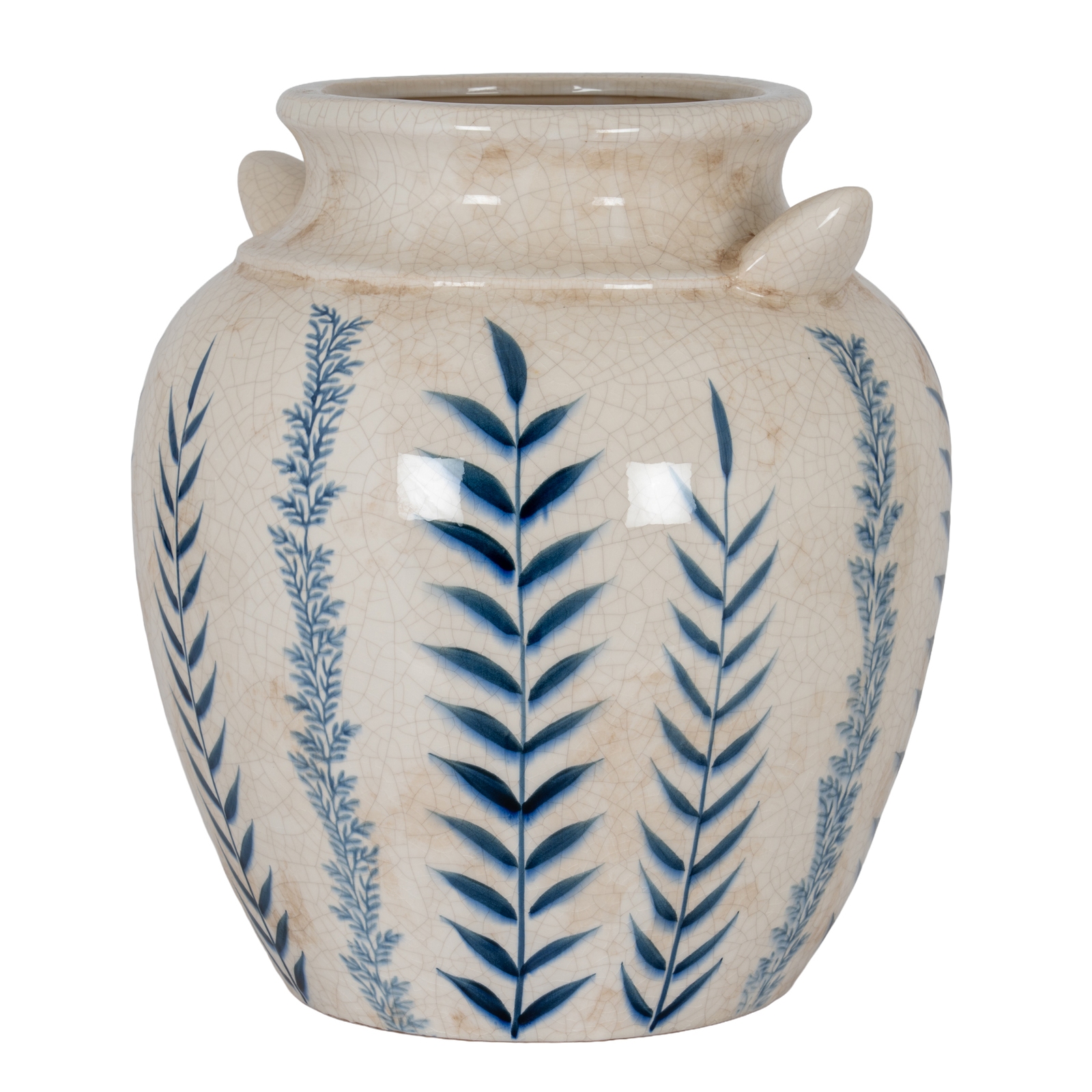 Blue Flora Amphora Vase - Image 1