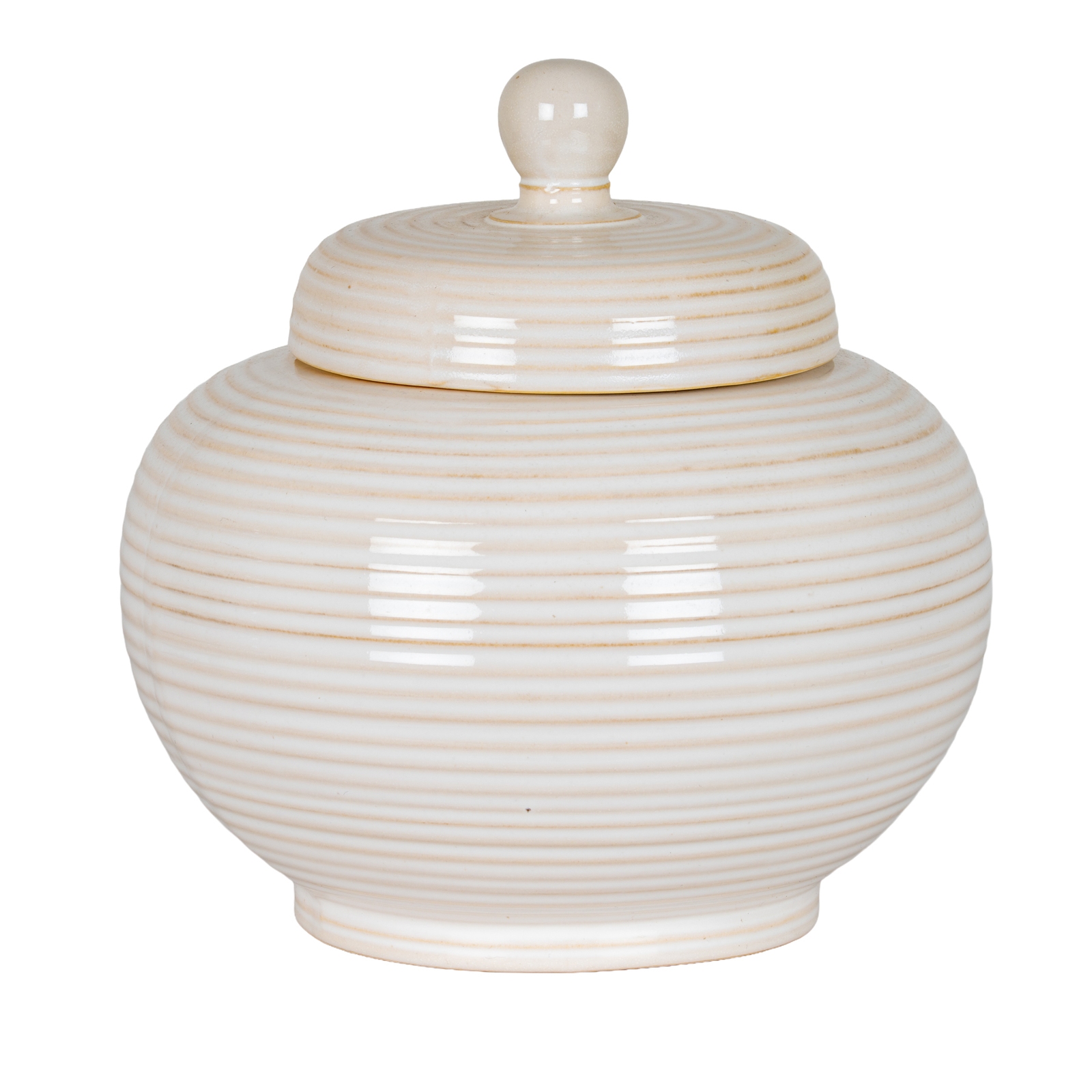 Neva Large Lidded Ceramic Jar - Image 1
