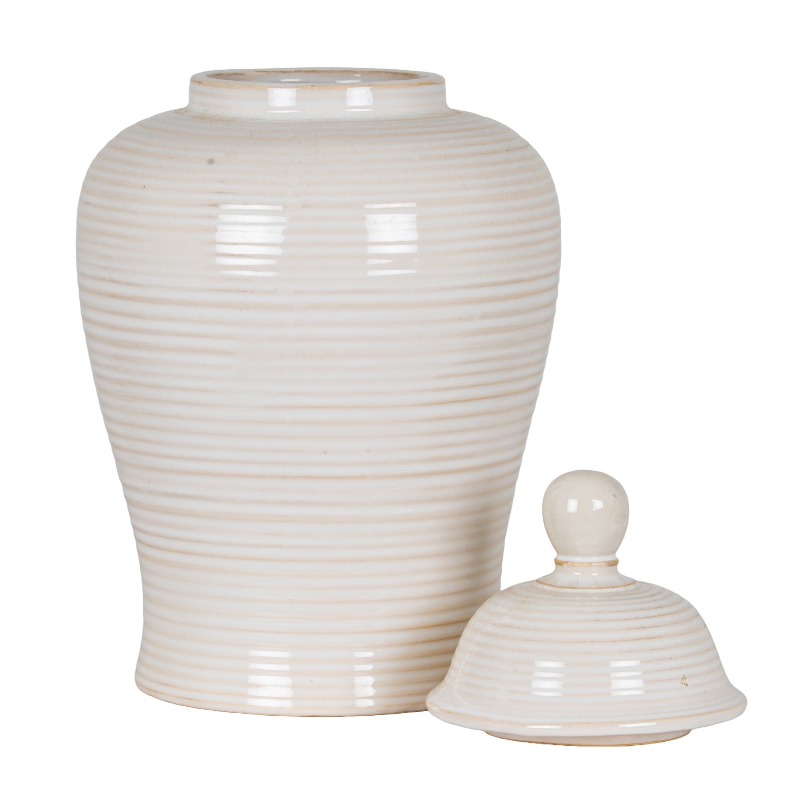 Neva Lidded Ceramic Ginger Jar - Image 2